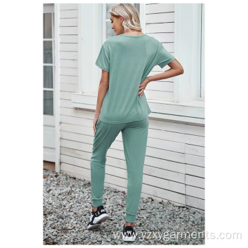 Solid Color Pajama Suit